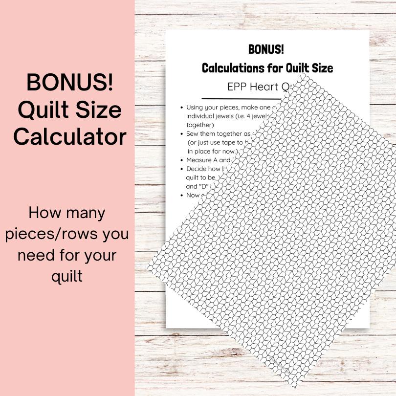 EPP Heart Quilt Planning & Coloring Sheet (Digital Download in US Letter and A4 sizes)