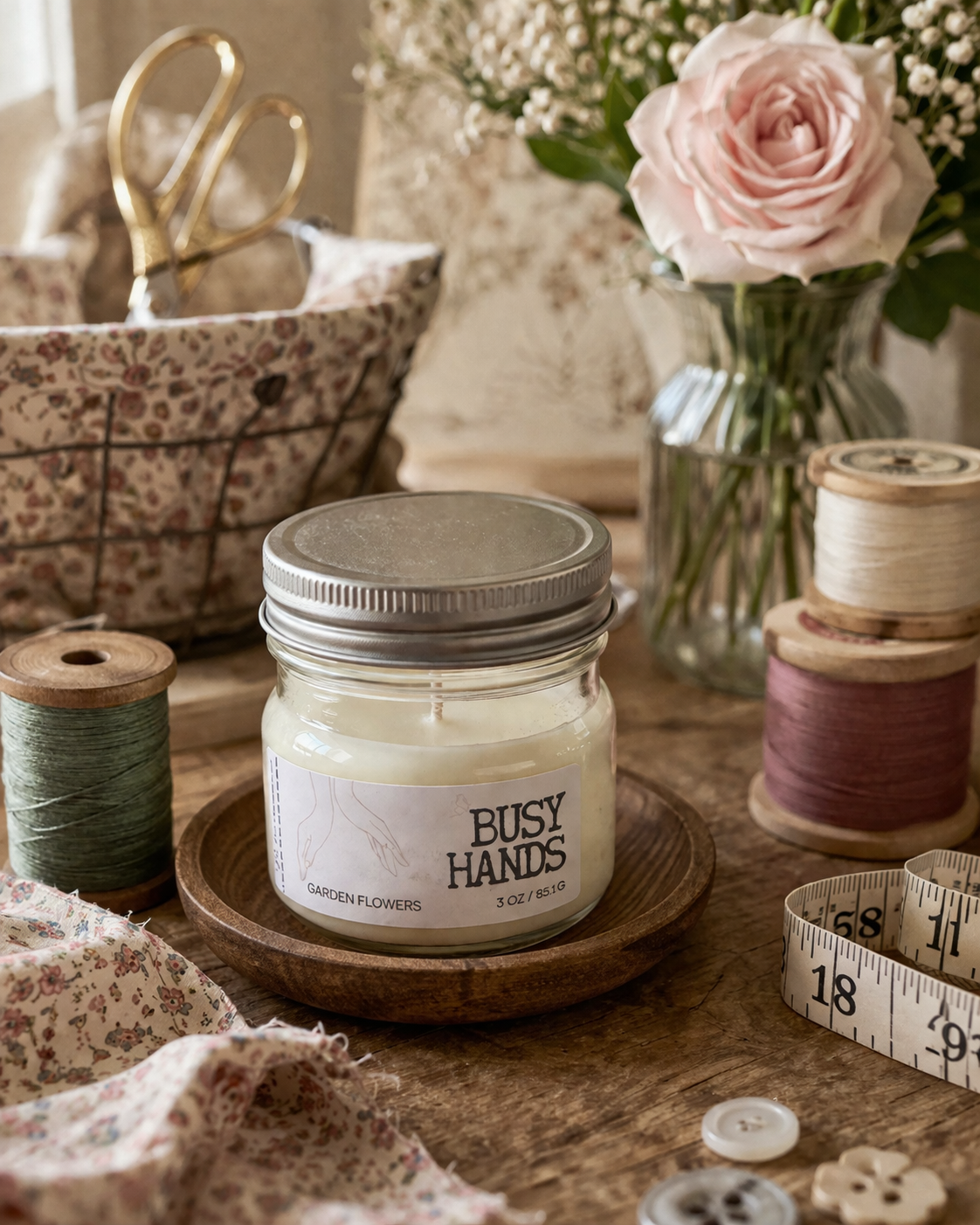 Busy Hands Small Scented Candle