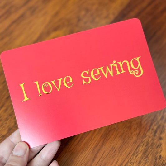 I Love Sewing Postcards - Pack of 6