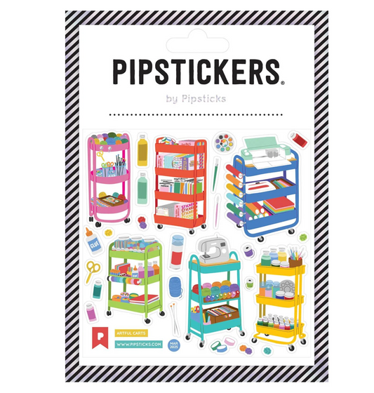 Artful Craft Carts Stickers