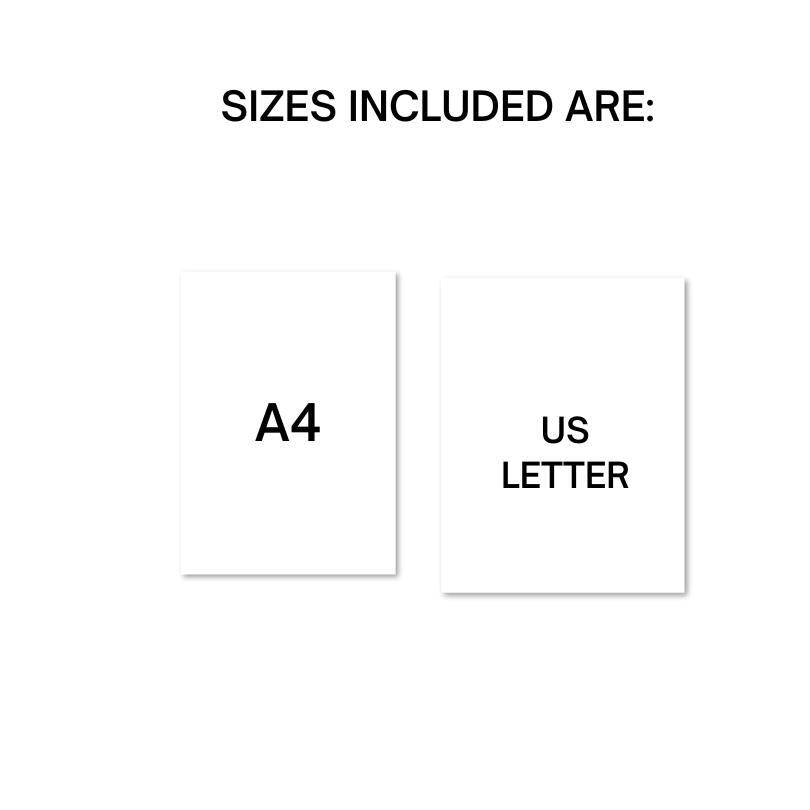 EPP Heart Quilt Planning & Coloring Sheet (Digital Download in US Letter and A4 sizes)