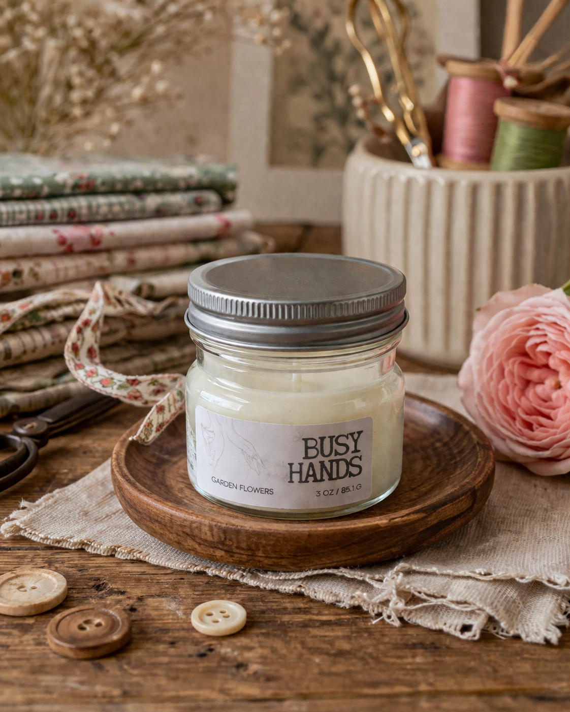 Busy Hands Small Scented Candle