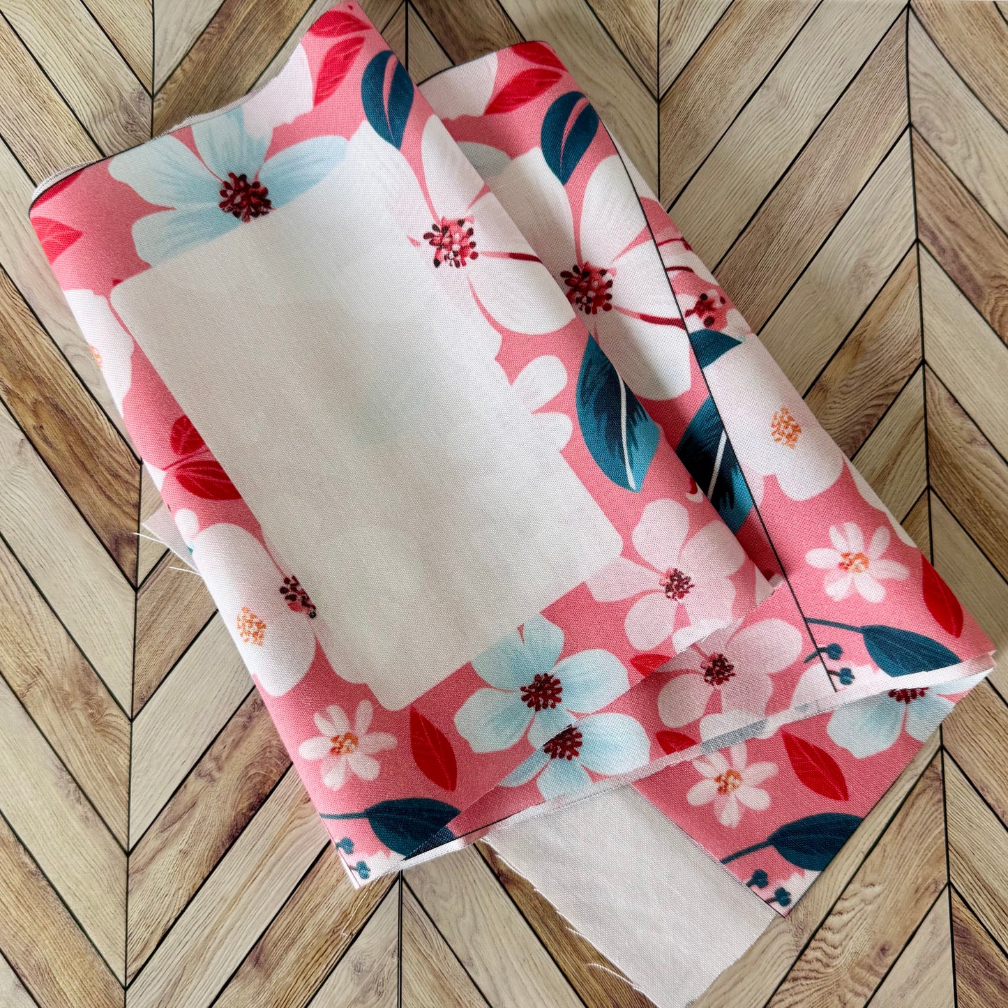 Quilt Labels by Bea, in Pink Flower Design - Pack of 6