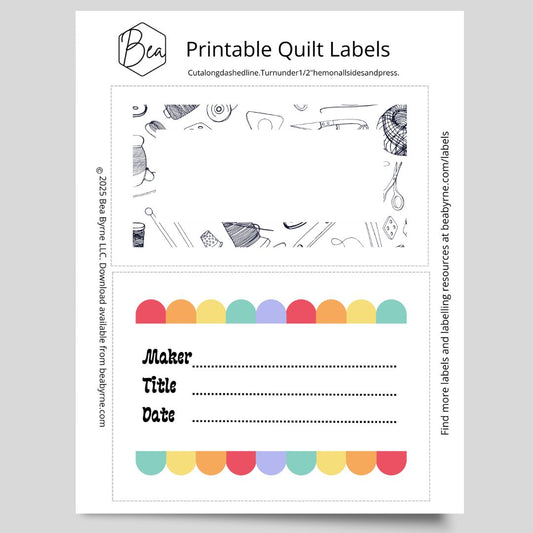 Free Printable Quilt Labels