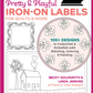 Pretty & Playful Iron-On Labels for Quilts and More - Book of Transfers